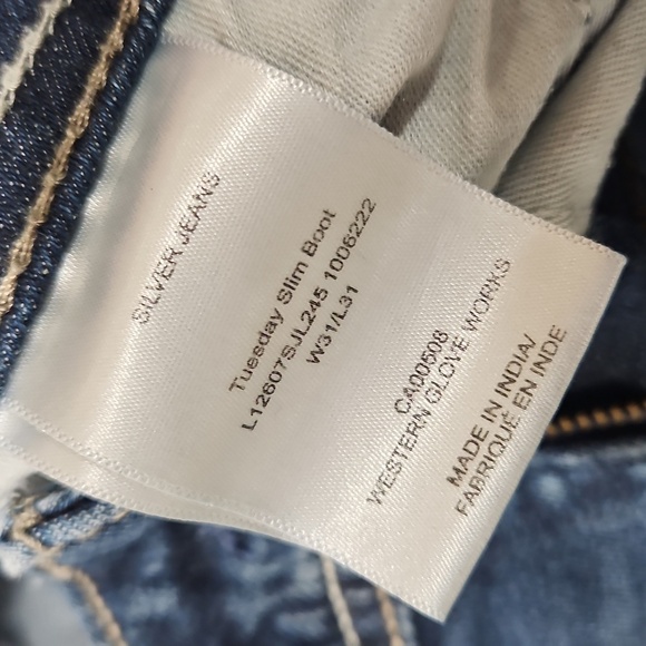 Silver Jeans Blue Straight Leg Denim - Picture 10 of 10